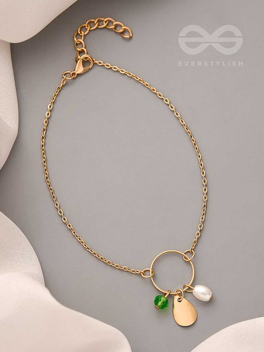 Anklets Everstylish | The Trinity Ring- Elegant Golden Anklet