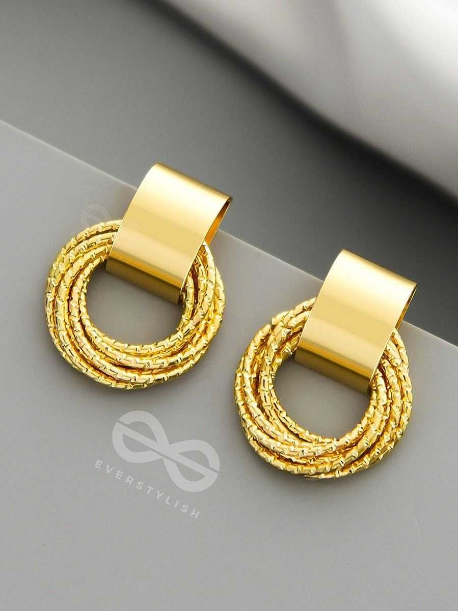 Earrings Everstylish | A Chunk Of Gold - Statement Earrings