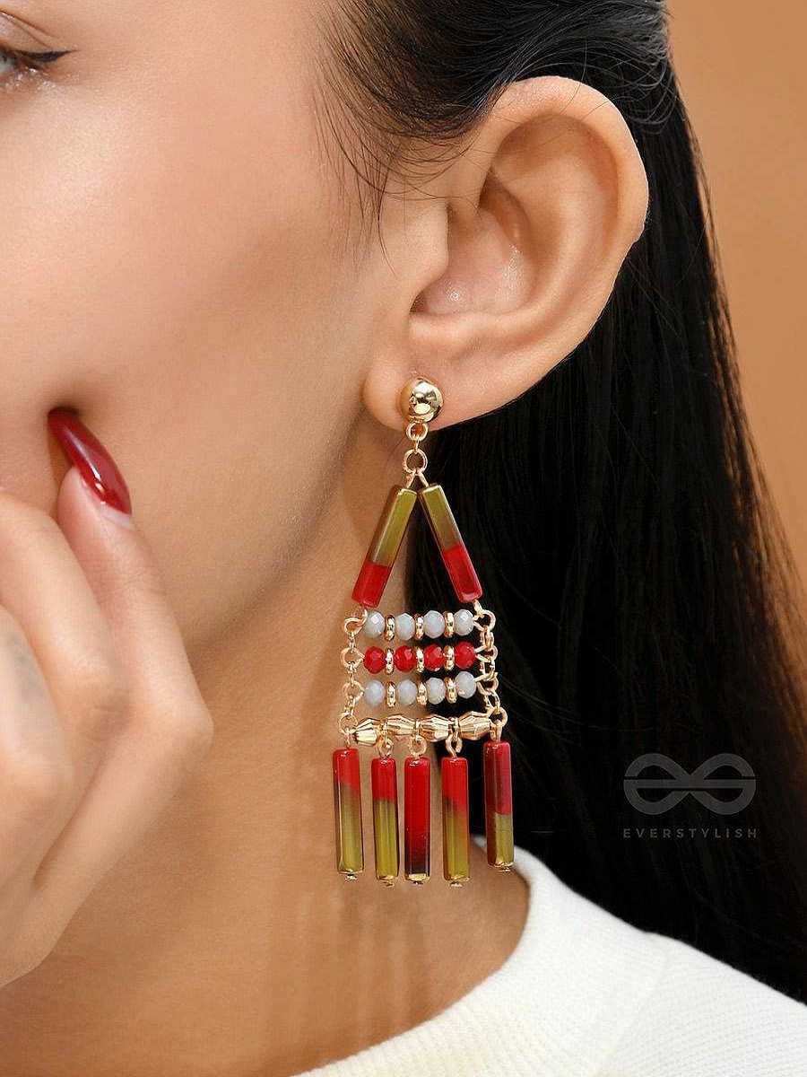 Earrings Everstylish | The Red Sea- Golden Embellished Earrings