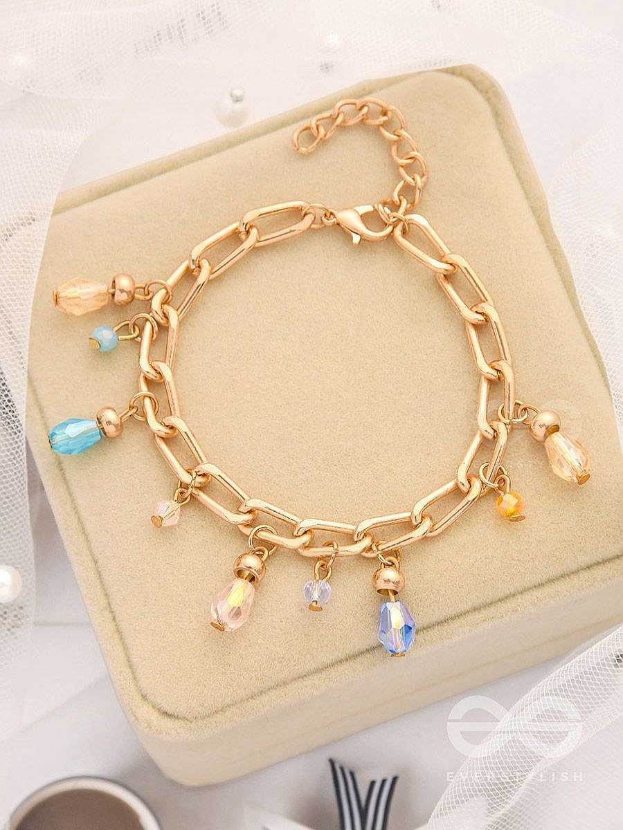 Bracelets Everstylish | Catch The Sun- Golden Glass Beads Bracelet