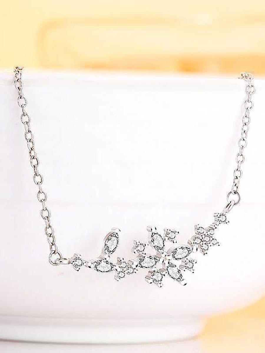 Neckpieces Everstylish | Whimsical Violets Cz Neckpiece