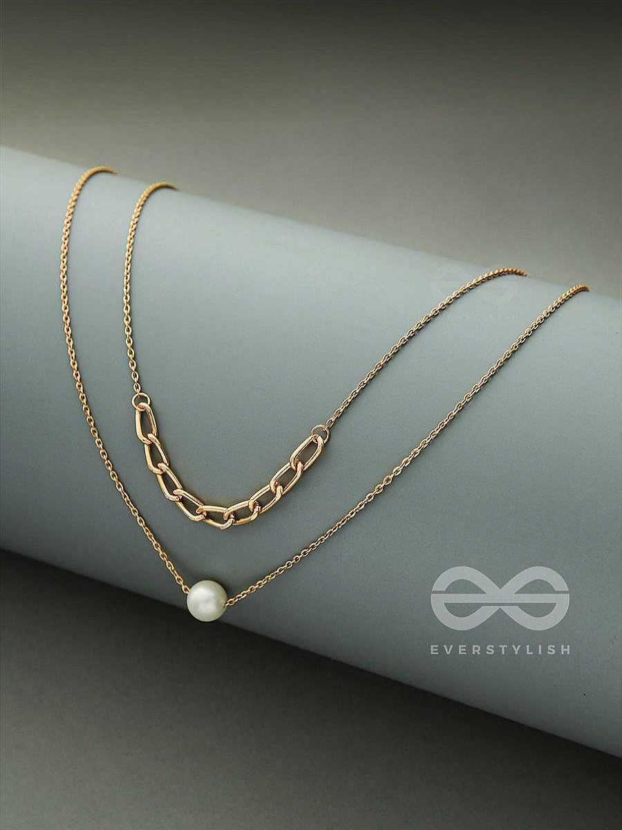 Neckpieces Everstylish | Bond Of Pearl- Golden Layered Necklace