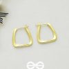 Earrings Everstylish | Sun-Kissed Squares- Geometrical Golden Earrings