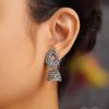 Earrings Everstylish | The Twirling Peacock- Oxidised Jhumka Earrings