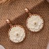 Earrings Everstylish | The White Dahlia- Golden Embellished Earrings