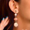 Earrings Everstylish | Shell N Core- Golden Embellished Earrings