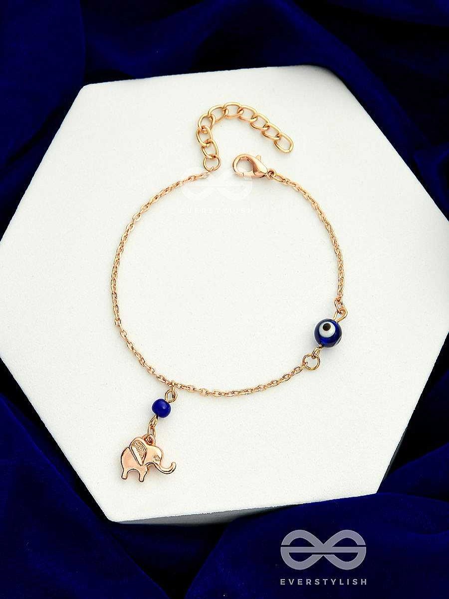 Anklets Everstylish | The Noble 'Charm'- Evil Eye Stones Studded Golden Anklet