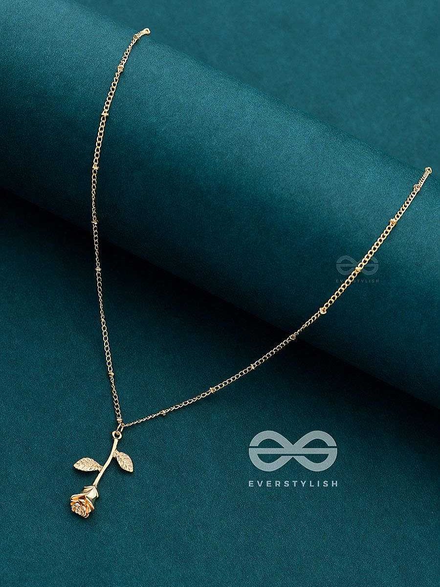 Neckpieces Everstylish | La Vie En Rose Statement Golden Neckpiece