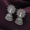 Earrings Everstylish | The White Peacock - Oxidised Jhumka Earrings