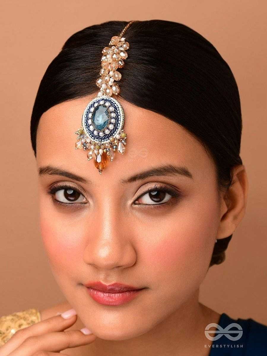 Hair Accessories Everstylish | Pariba - A Royal Present - Stone And Beads Embroidered Maangtika