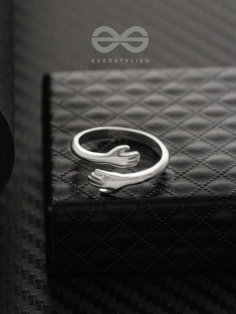 Rings Everstylish | Hugs Of Affection - Casual Silver Ring