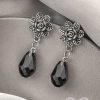 Earrings Everstylish | The Frosted Flower- Tiny Trinket Earrings (Ebony Black)