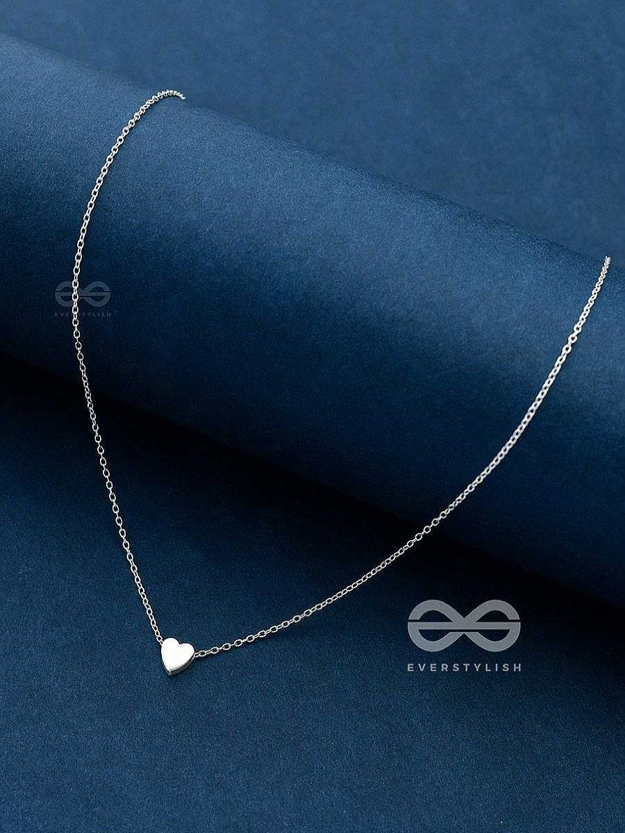 Neckpieces Everstylish | The Dainty Heart Neckpiece - Silver