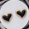 Earrings Everstylish | Beats Of Beauty - Golden Embellished Earrings (Black)