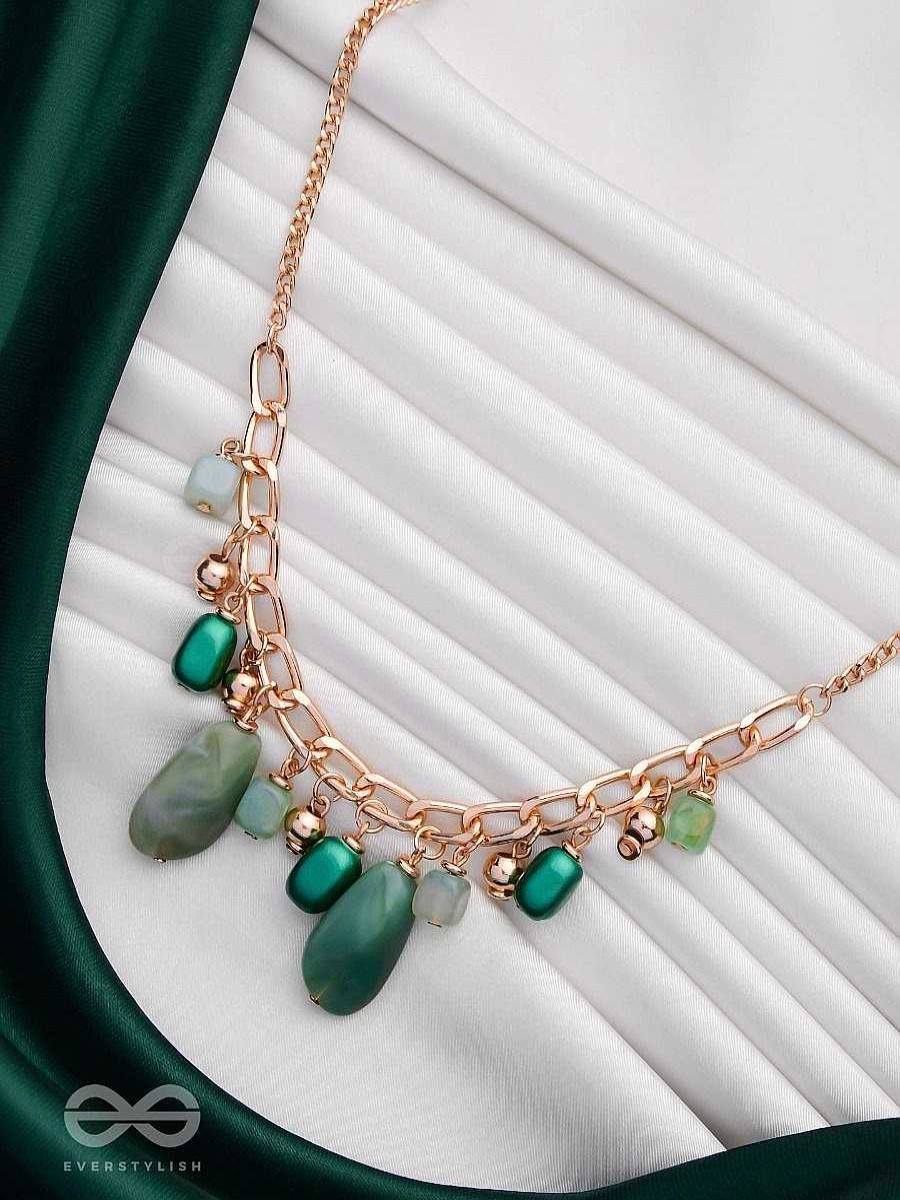 Neckpieces Everstylish | The Green Dream - Golden Chunky Neckpiece