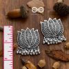 Earrings Everstylish | The Intricate Lively Lotus - Oxidised Boho Earrings