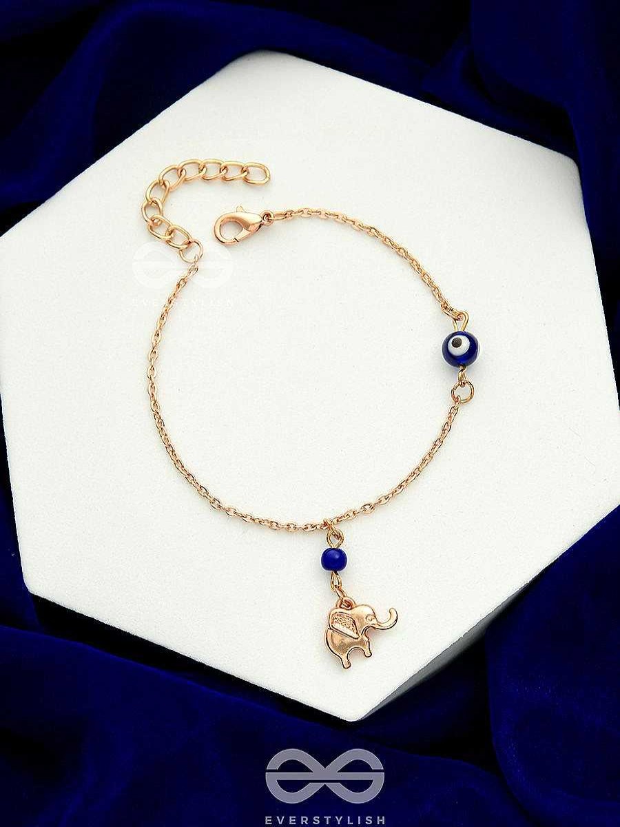 Anklets Everstylish | The Noble 'Charm'- Evil Eye Stones Studded Golden Anklet