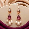 Earrings Everstylish | The Crystal Cascade- Golden Pearl Earrings