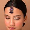 Hair Accessories Everstylish | Praavrti - The Spiritual One - Stone, Cutdana And Beads Embroidered Maangtika