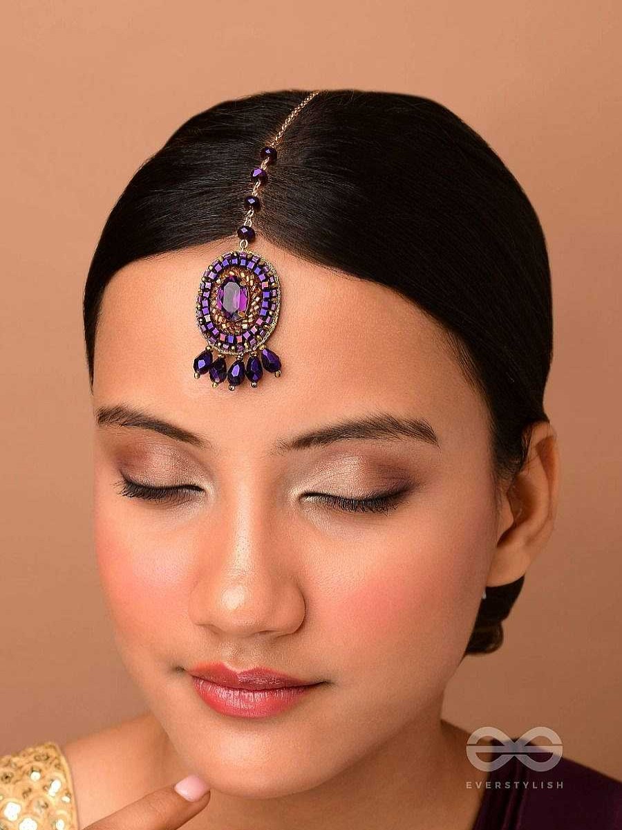 Hair Accessories Everstylish | Praavrti - The Spiritual One - Stone, Cutdana And Beads Embroidered Maangtika