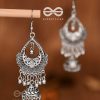 Earrings Everstylish | The Droplet Artwork Jhumkis - Oxidised Boho Earrings