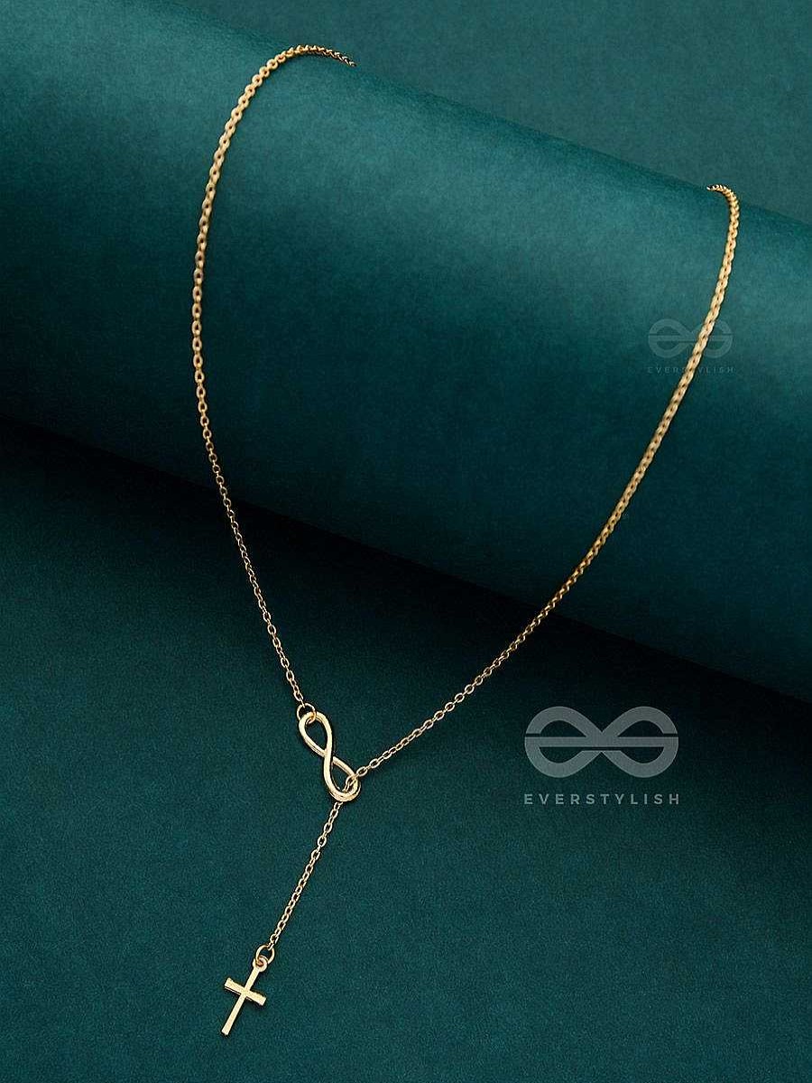 Neckpieces Everstylish | The Infinite Grace - Golden Statement Neckpiece With Anti-Tarnish Coating