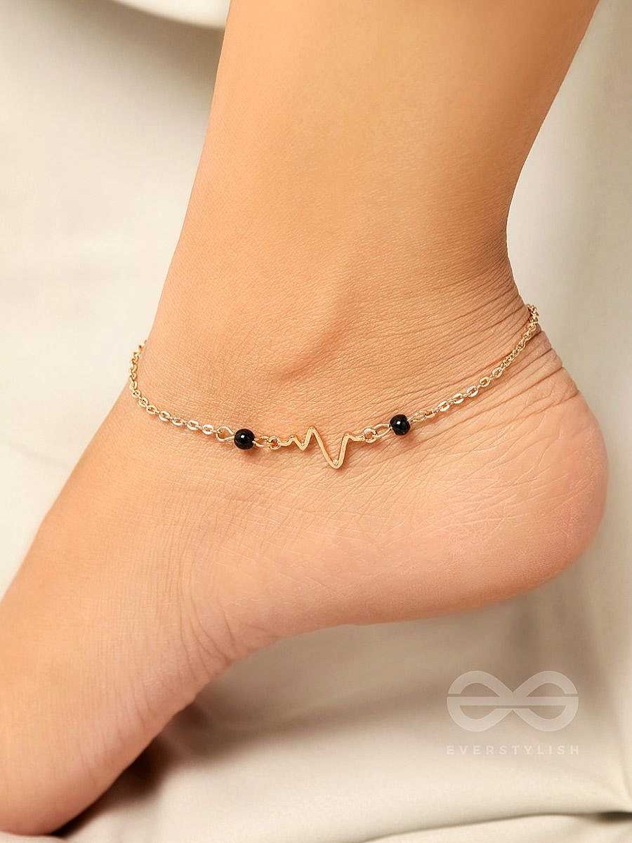 Anklets Everstylish | The Life Line- Golden Anklet