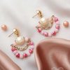 Earrings Everstylish | The Pink Moon- Golden Embellished Earrings