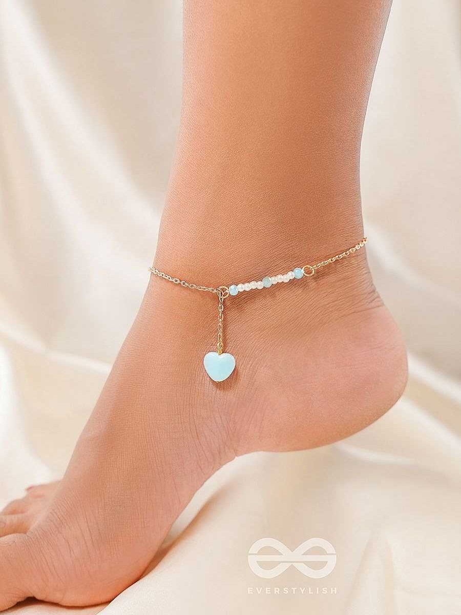 Anklets Everstylish | The Heart'S Desire- Golden Beads Anklet