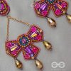 Earrings Everstylish | Shailaja - The Daughter Of The Mountain - Stone, Glass Beads And Dabka Embroided Earrings