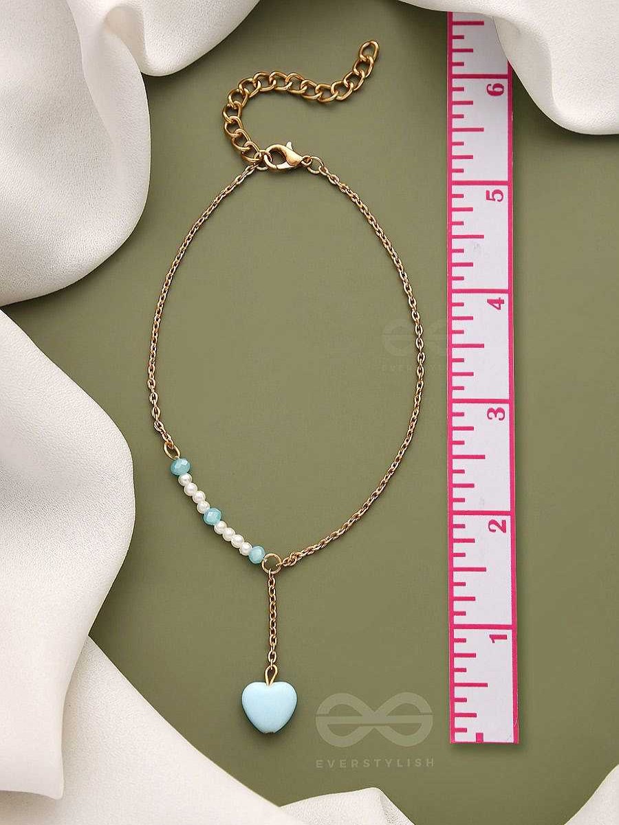 Anklets Everstylish | The Heart'S Desire- Golden Beads Anklet