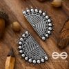 Earrings Everstylish | The Geometric Eclipsed Sun - Oxidised Boho Studs