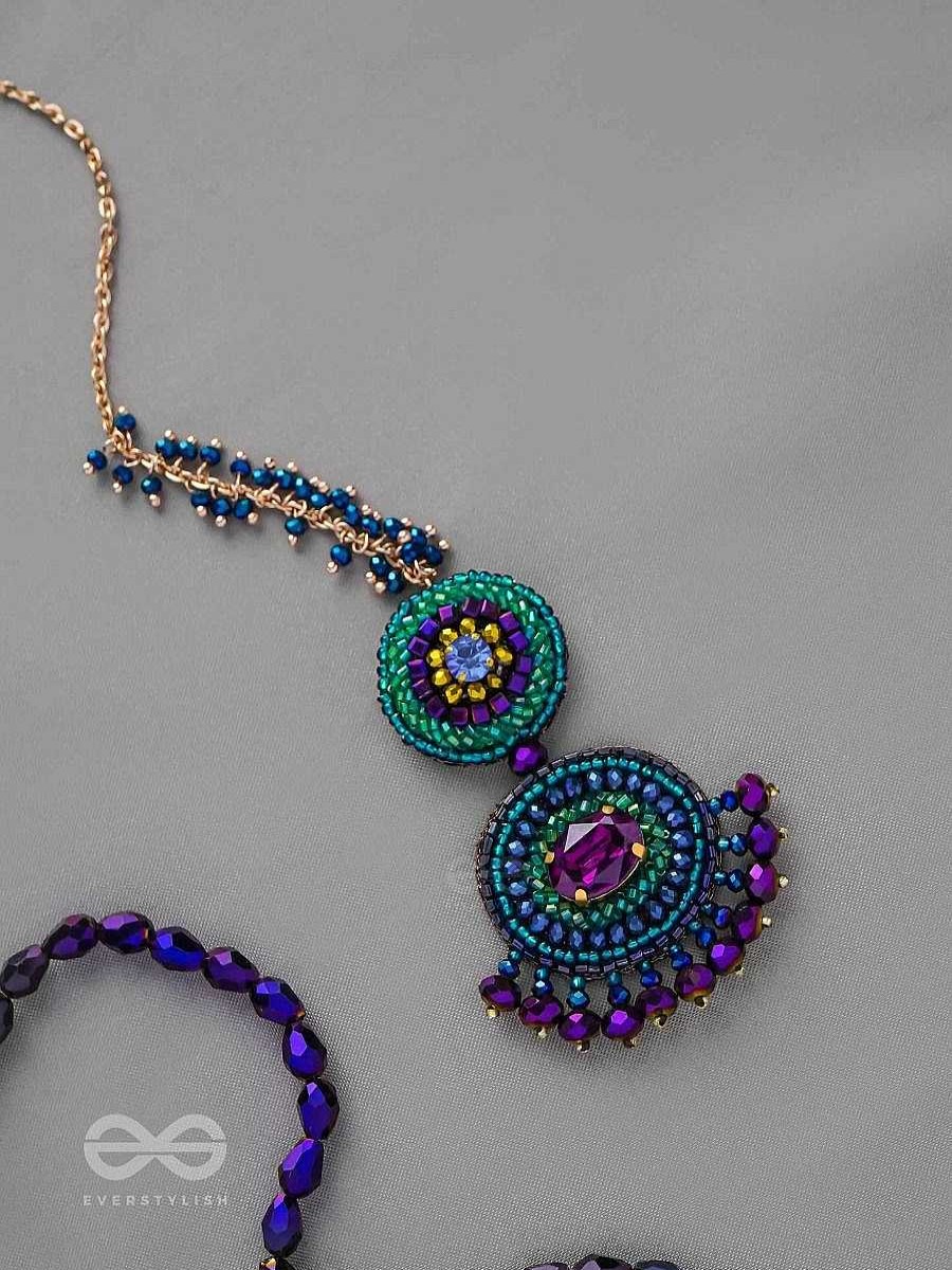 Hair Accessories Everstylish | Prishni - The Starry Sky - Stones And Beads Embroidered Maangtika